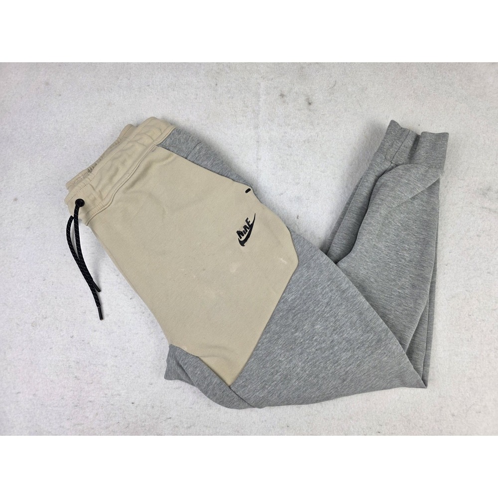 Nike Tech Fleece Pants Mens Small Sweatpants Joggers Gray Beige Tan *READ*
